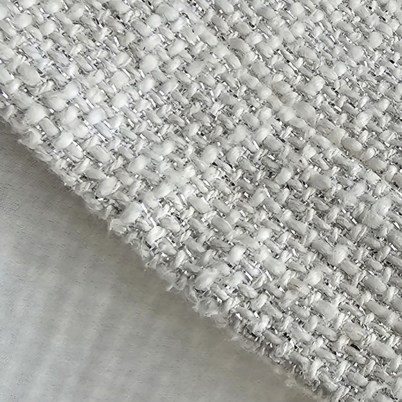 AXARA Paris Ecru Tweed Fray Hem Mini Skirt Size 38/M US - Picture 7 of 8